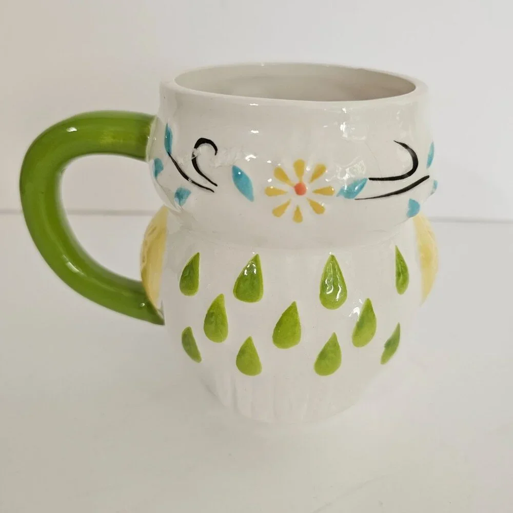 Boston Warehouse Owl Shaped Ceramic Mug 12 Oz Dishwasher & Microwave Safe《853》M‎